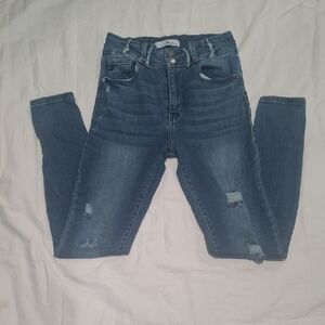KanCan Women'sDark Blue Distressed Skinny Jeans Size 7/27